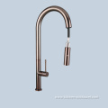 Stainless steel ancient brown kitchen vertical faucet